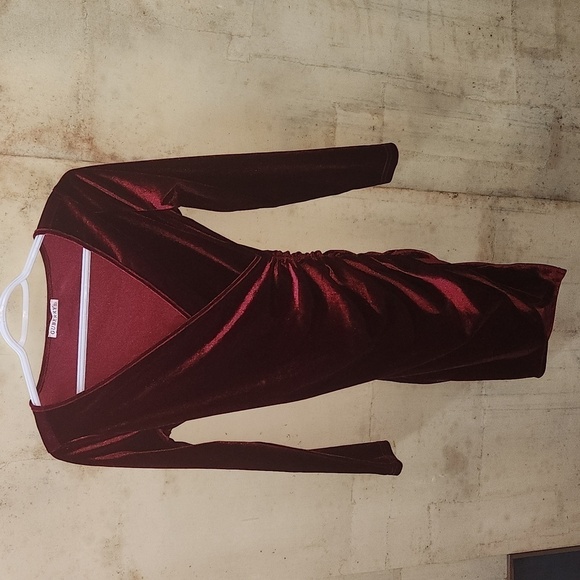 Guberry  Wine Colored Velvet Dress size XS Super Sexy - Picture 5 of 6
